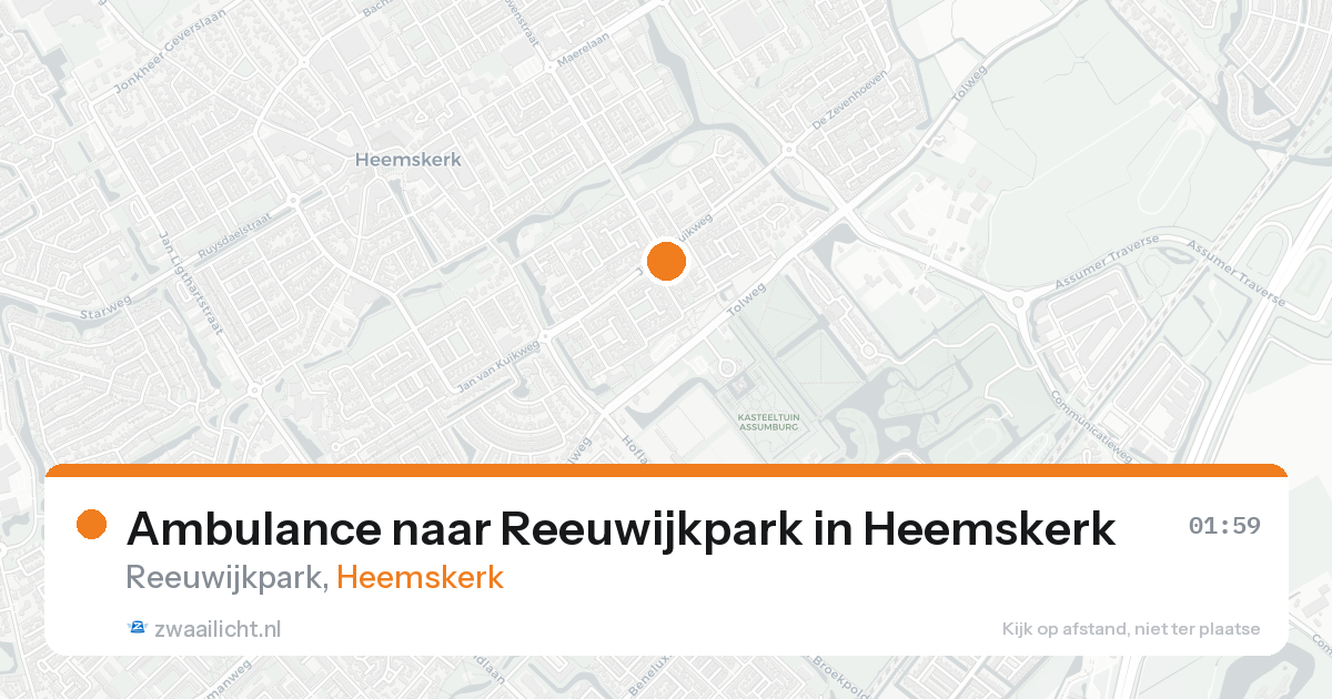 Ambulance naar Reeuwijkpark in Heemskerk — 25 aug 2026