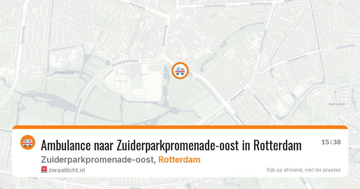 Ambulance naar Zuiderparkpromenade-oost in Rotterdam — 9 jun 2026