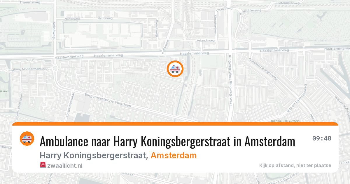 Ambulance naar Harry Koningsbergerstraat in Amsterdam — 29 jul 2026