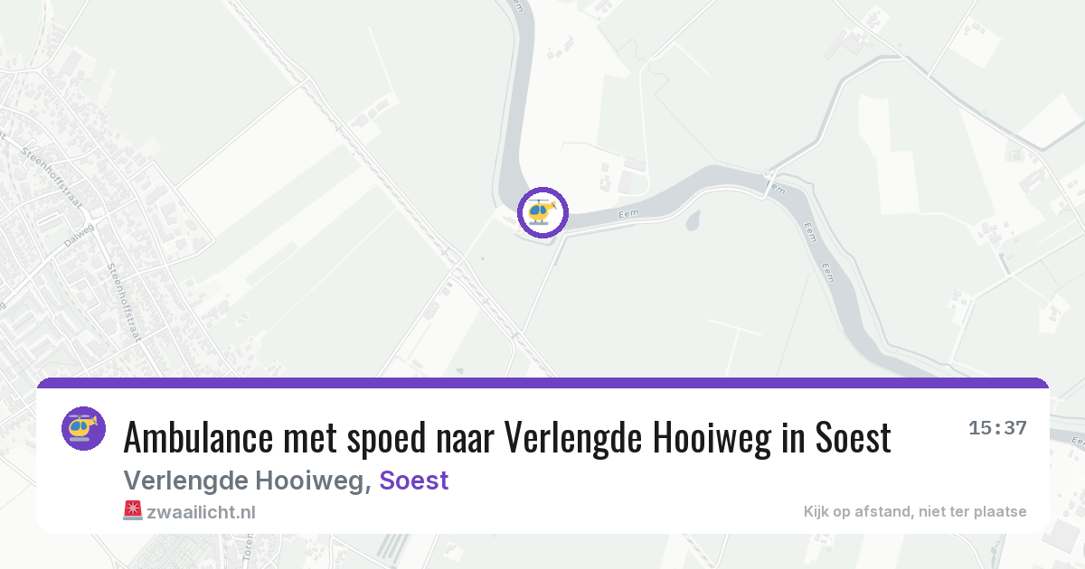 Ambulance met spoed naar Verlengde Hooiweg in Soest — 20 jun 2026