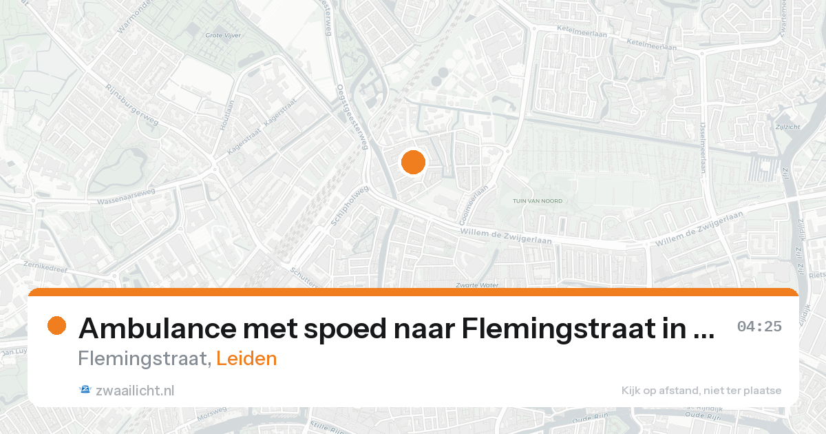 Ambulance met spoed naar Flemingstraat in Leiden — 13 mei 2026