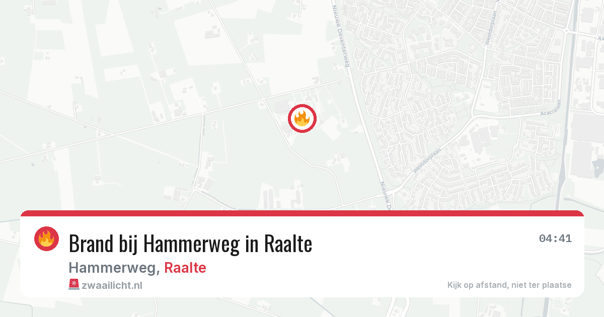 Brand bij Hammerweg in Raalte — 20 jun 2026