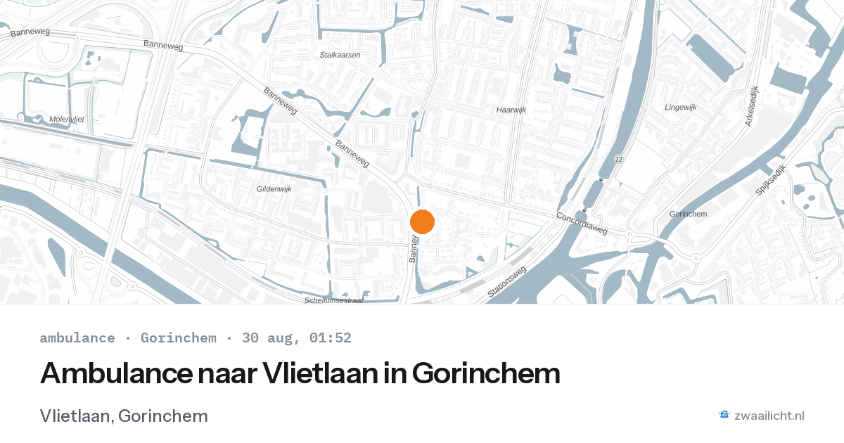 Ambulance naar Vlietlaan in Gorinchem — 29 aug 2026