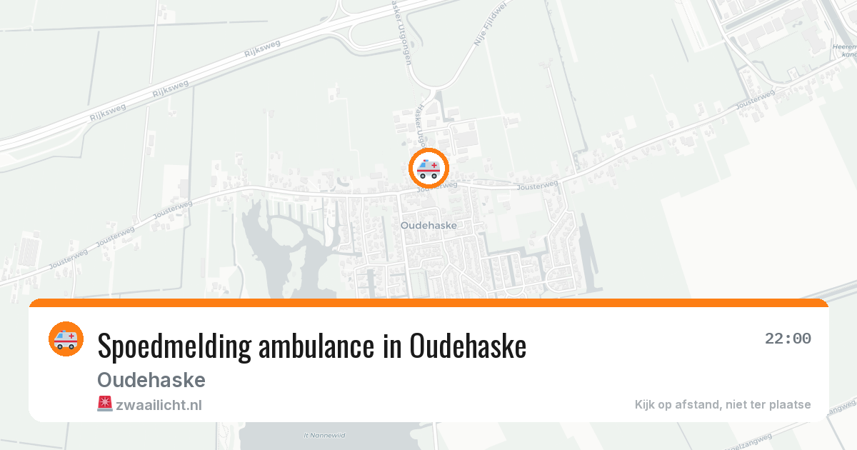 Spoedmelding ambulance in Oudehaske — 20 jun 2026