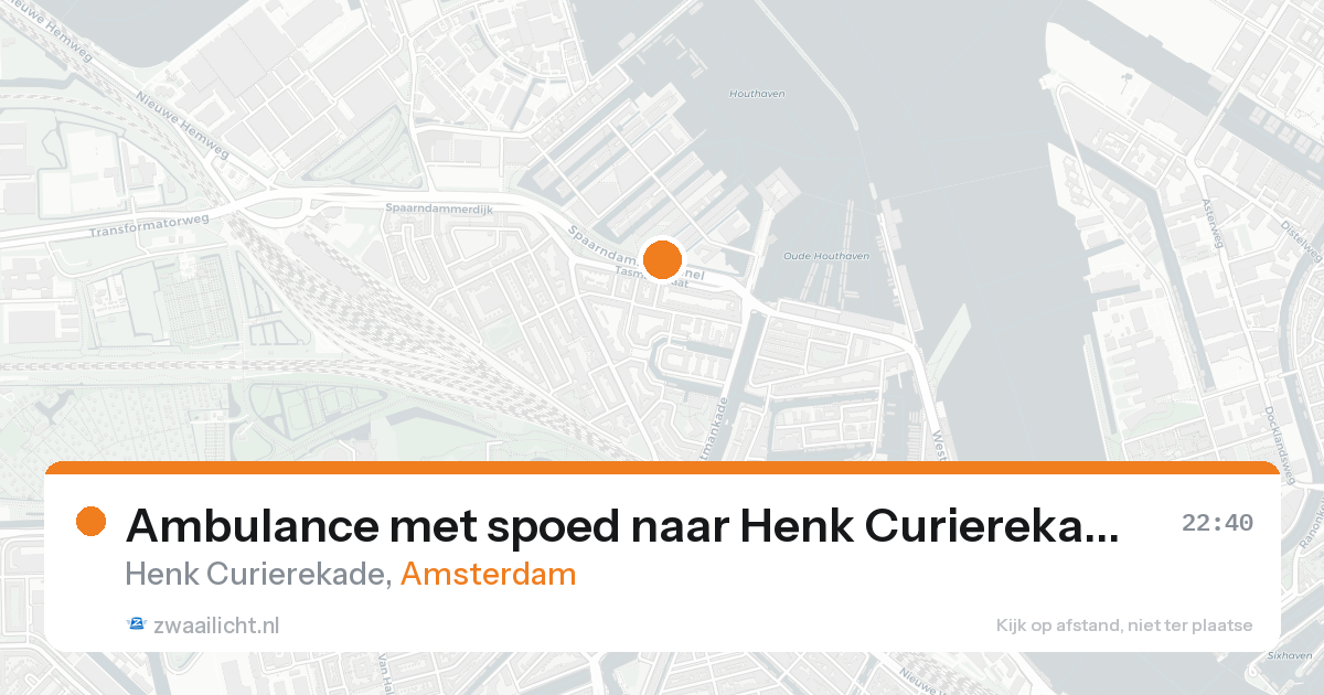 Ambulance met spoed naar Henk Curierekade in Amsterdam — 24 aug 2026