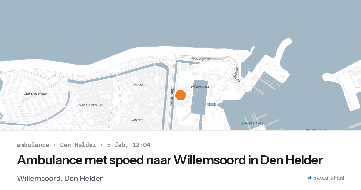 Ambulance met spoed naar Willemsoord in Den Helder — 5 feb 2026