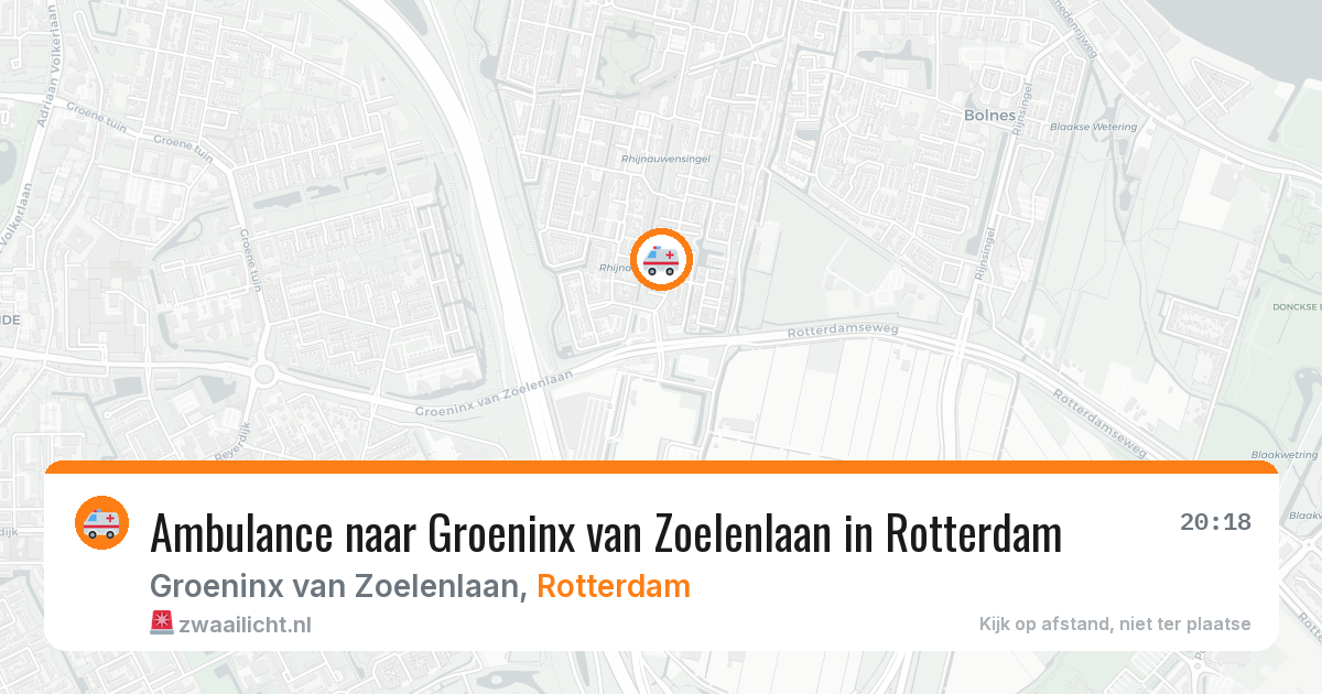 Ambulance naar Groeninx van Zoelenlaan in Rotterdam — 27 apr 2026