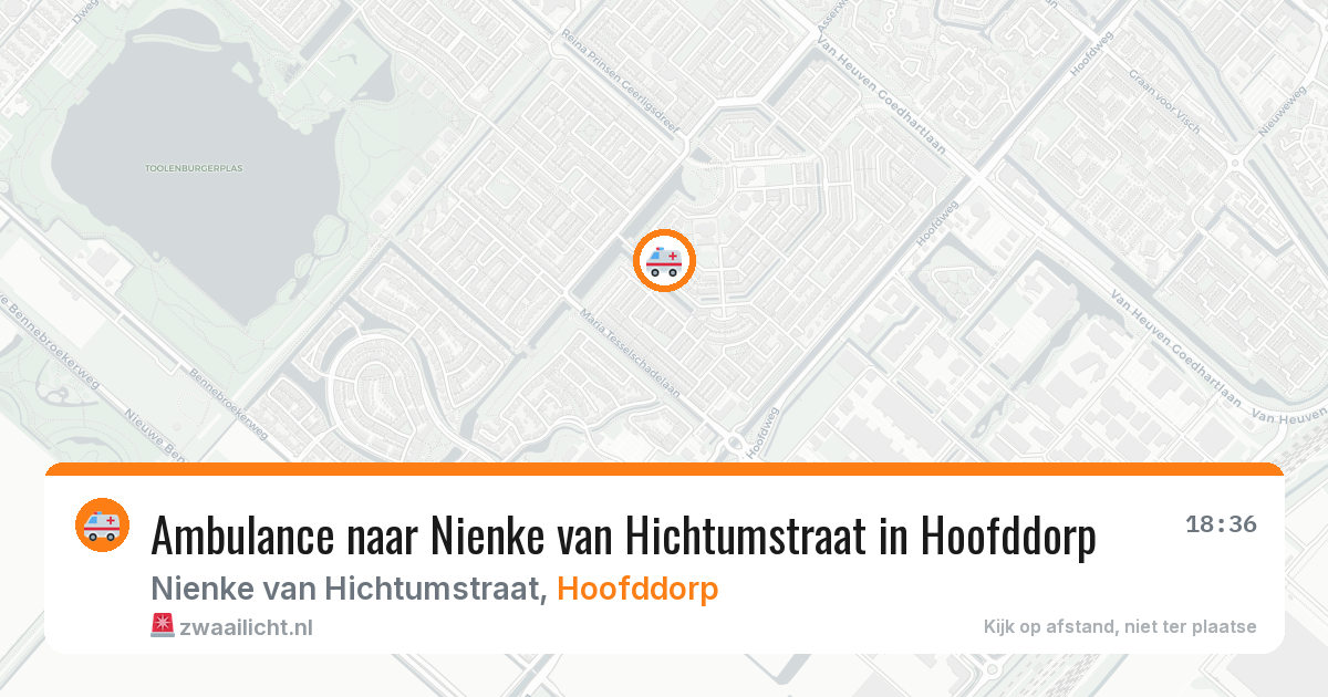 Ambulance naar Nienke van Hichtumstraat in Hoofddorp — 12 aug 2026