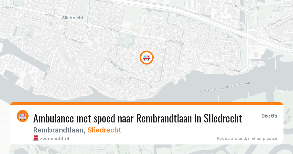 Ambulance met spoed naar Rembrandtlaan in Sliedrecht — 28 jan 2026