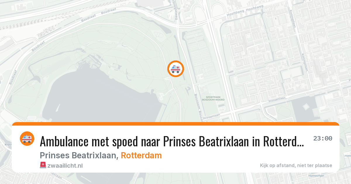 Ambulance met spoed naar Prinses Beatrixlaan in Rotterdam — 24 mei 2026