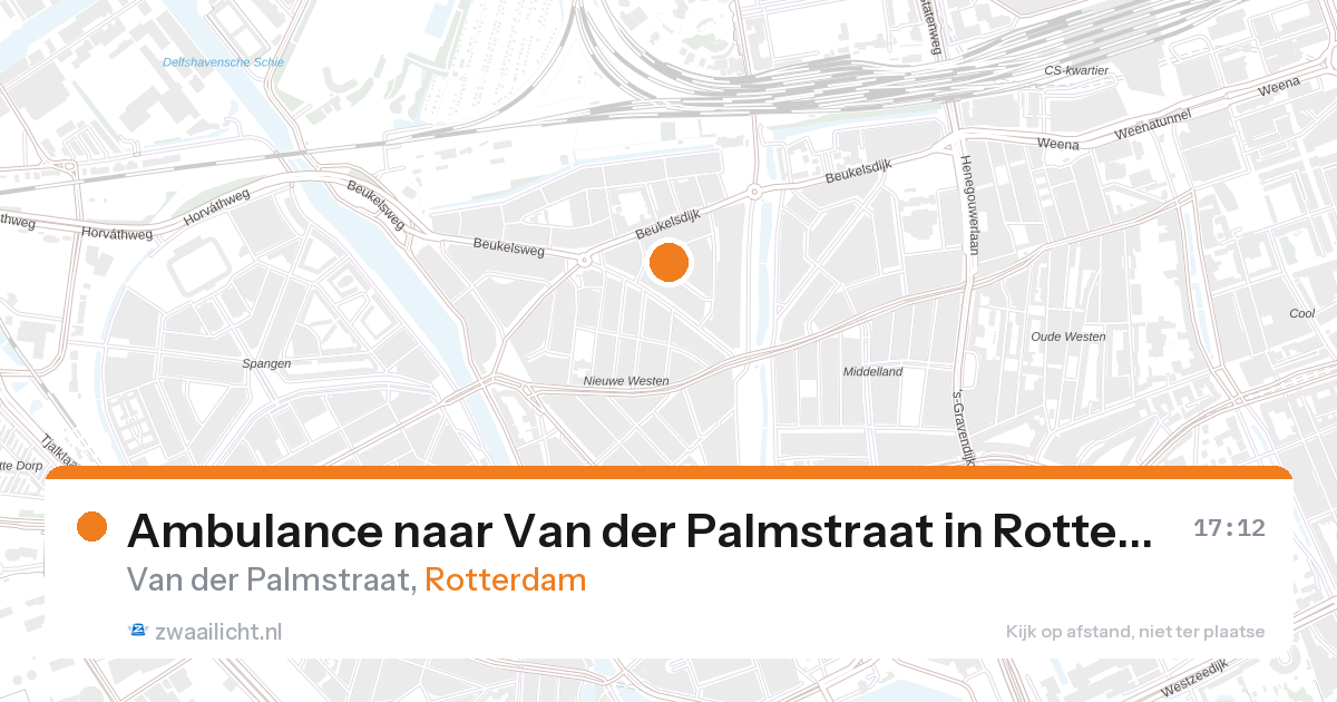 Ambulance naar Van der Palmstraat in Rotterdam — 28 aug 2026