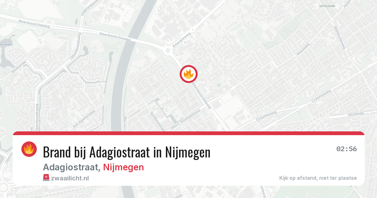 Brand bij Adagiostraat in Nijmegen — 28 jun 2026
