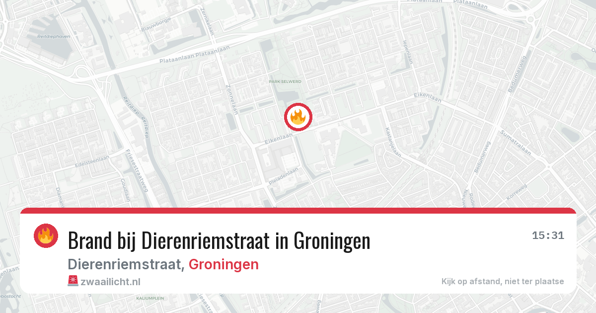 Brand bij Dierenriemstraat in Groningen — 2 aug 2026