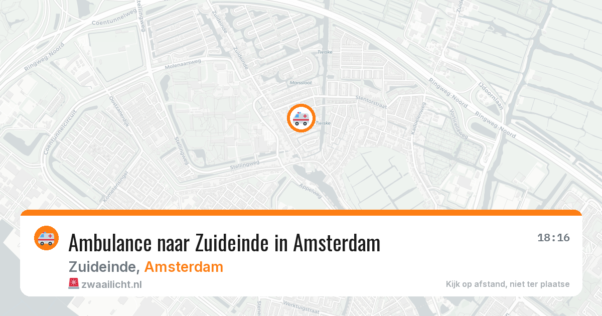 Ambulance naar Zuideinde in Amsterdam — 17 mei 2026