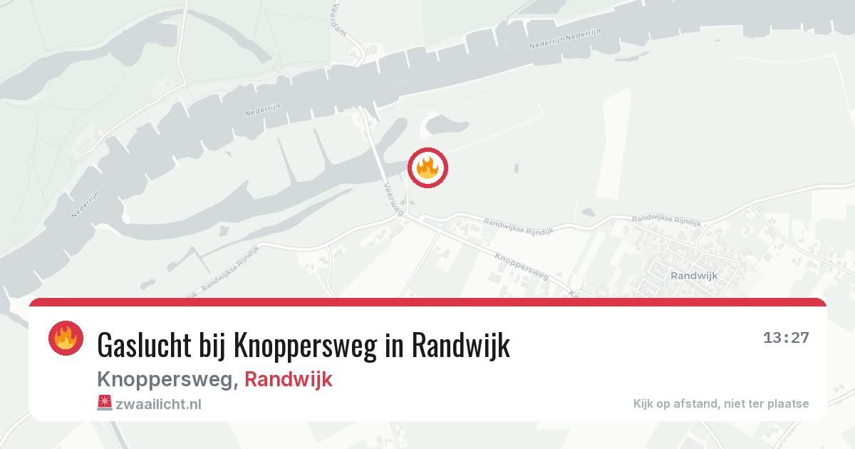 Gaslucht bij Knoppersweg in Randwijk — 19 feb 2026