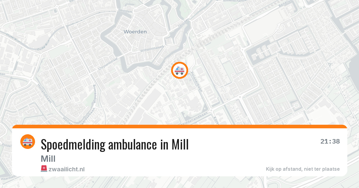 Spoedmelding ambulance in Mill — 14 apr 2026