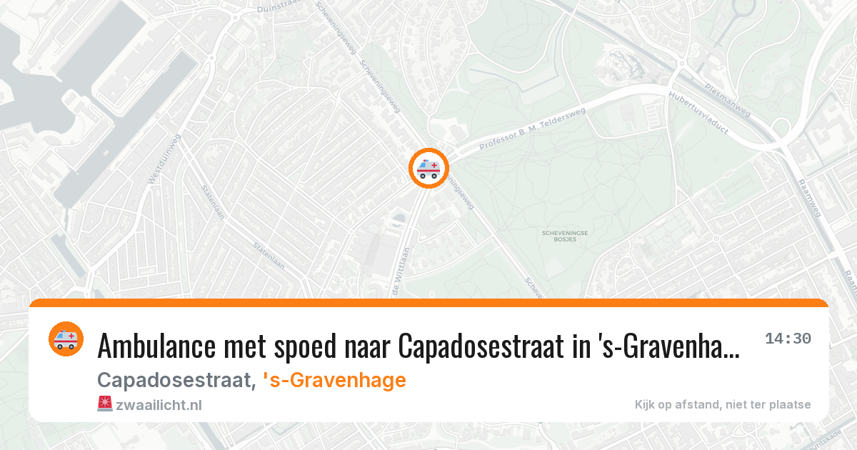 Ambulance met spoed naar Capadosestraat in 's-Gravenhage — 29 jan 2026