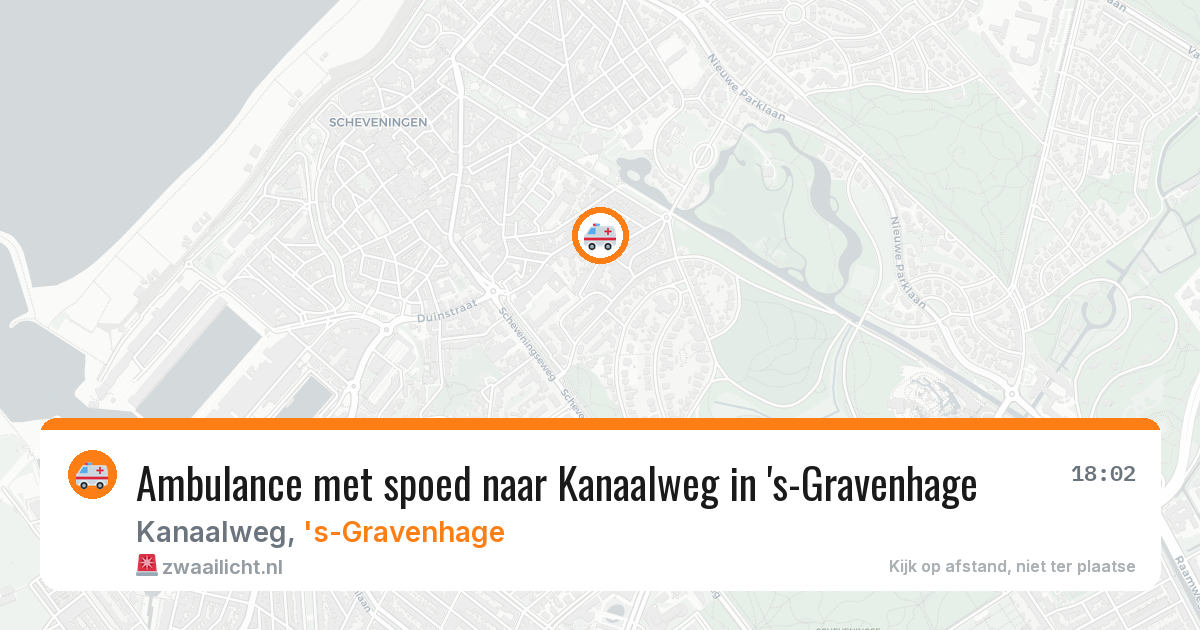 Ambulance met spoed naar Kanaalweg in 's-Gravenhage — 25 mei 2026