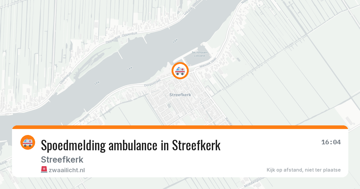 Spoedmelding ambulance in Streefkerk — 30 jun 2026