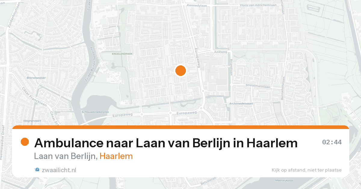 Ambulance naar Laan van Berlijn in Haarlem — 25 aug 2026