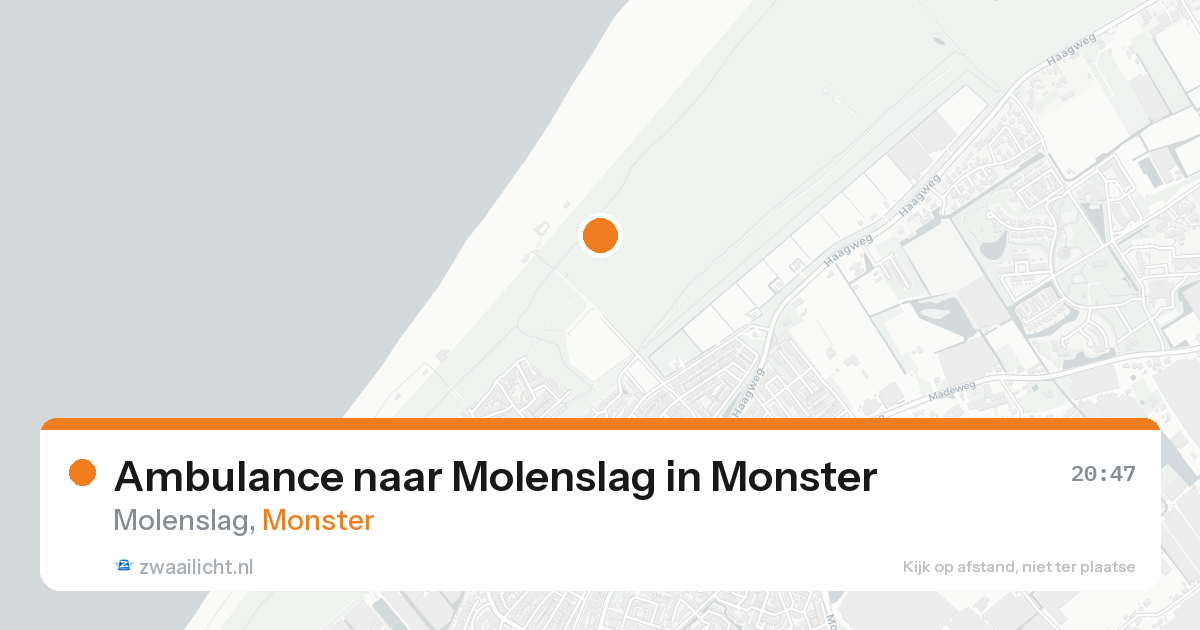 Ambulance naar Molenslag in Monster — 24 aug 2026