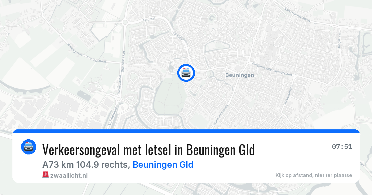 Verkeersongeval met letsel in Beuningen Gld — 17 mrt 2026