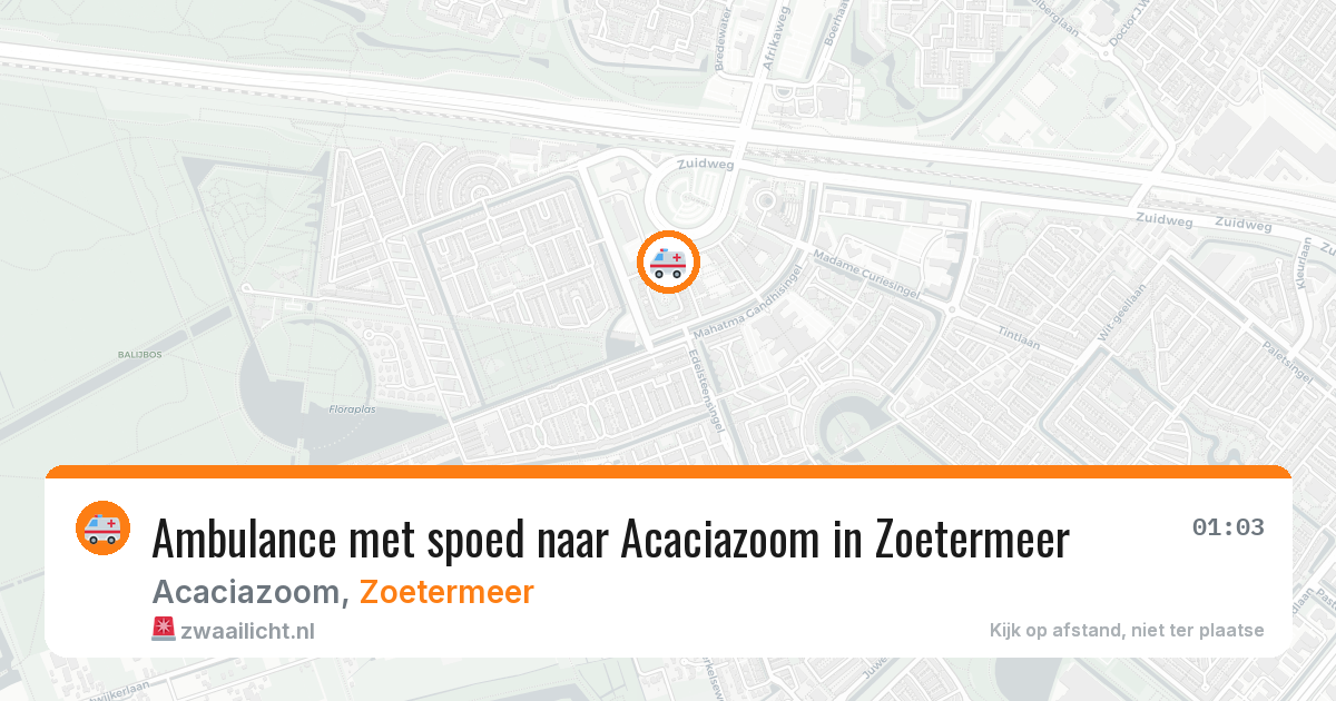 Ambulance met spoed naar Acaciazoom in Zoetermeer — 24 mei 2026