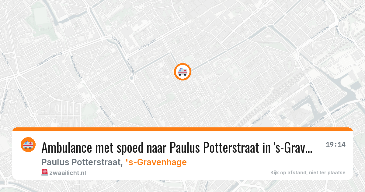 Ambulance met spoed naar Paulus Potterstraat in 's-Gravenhage — 12 mei 2026