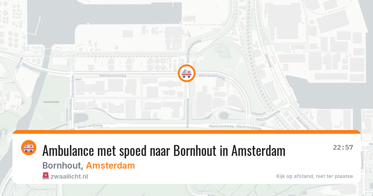 Ambulance met spoed naar Bornhout in Amsterdam — 24 jun 2026