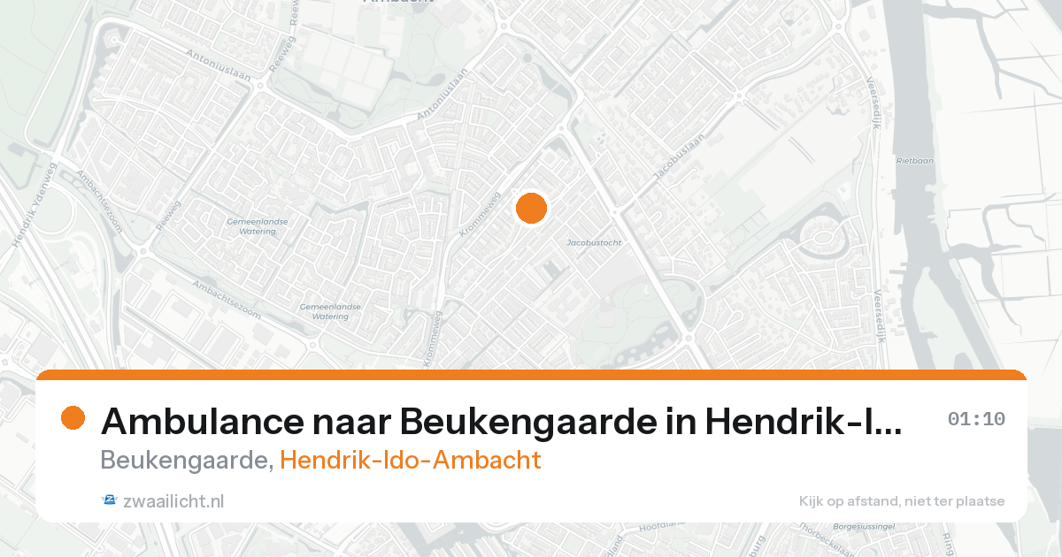 Ambulance naar Beukengaarde in Hendrik-Ido-Ambacht — 25 aug 2026