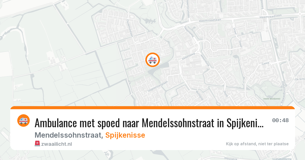 Ambulance met spoed naar Mendelssohnstraat in Spijkenisse — 24 jun 2026