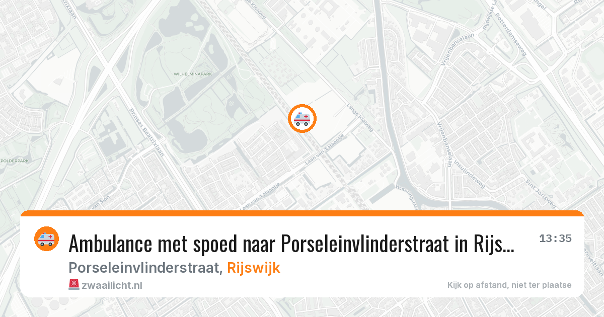 Ambulance met spoed naar Porseleinvlinderstraat in Rijswijk — 26 jun 2026