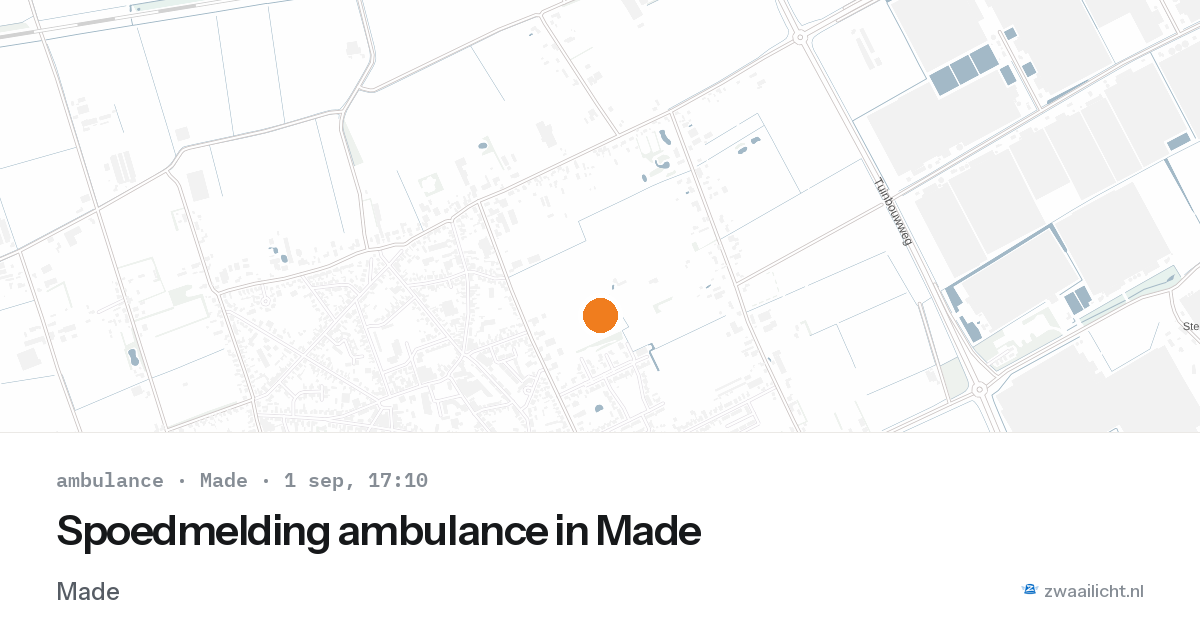 Spoedmelding ambulance in Made — 1 sep 2026