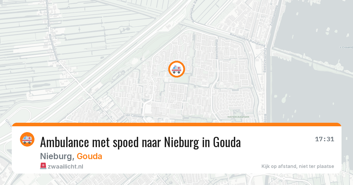 Ambulance met spoed naar Nieburg in Gouda — 14 jun 2026
