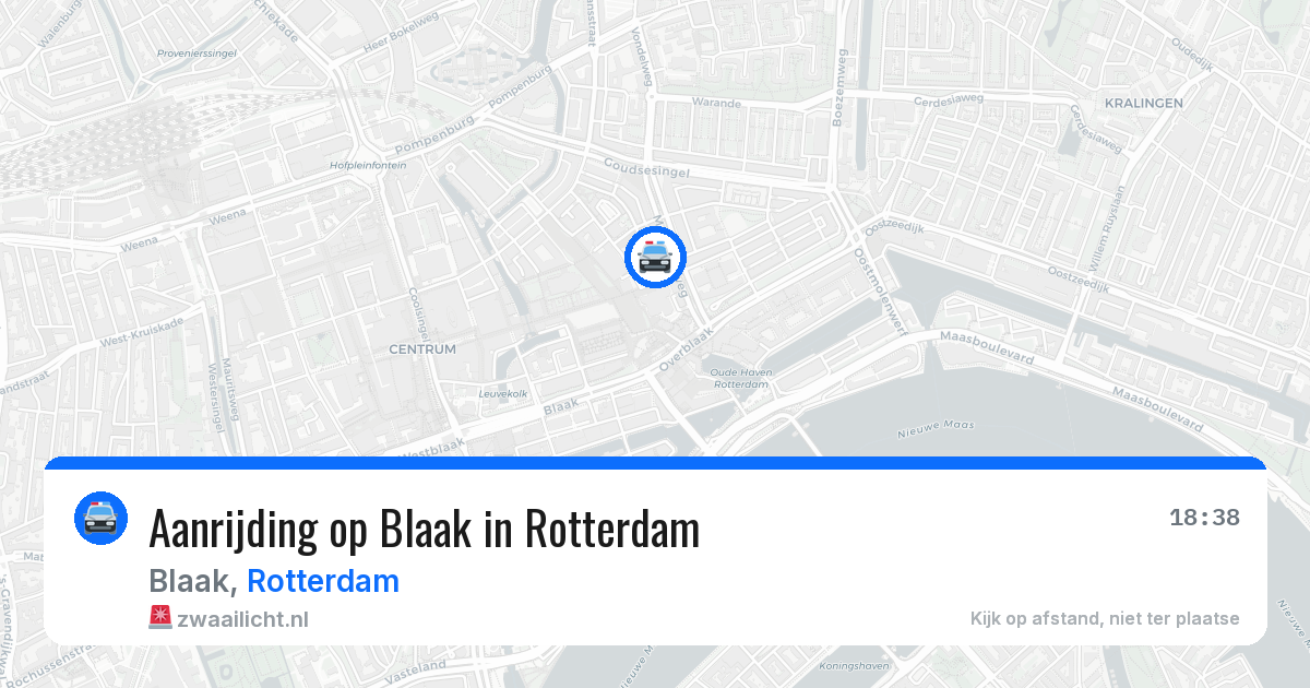 Aanrijding op Blaak in Rotterdam — 16 jun 2026