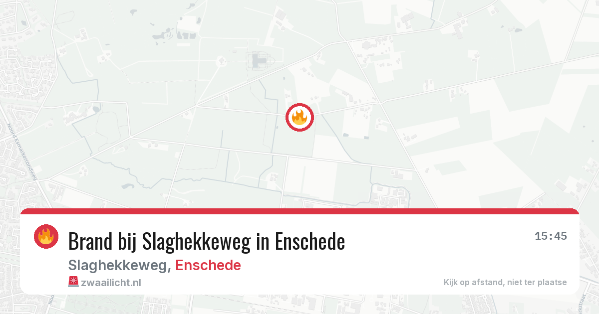 Brand bij Slaghekkeweg in Enschede — 5 jul 2026