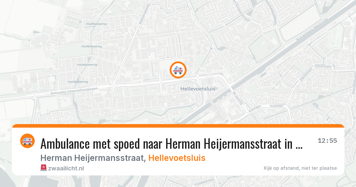 Ambulance met spoed naar Herman Heijermansstraat in Hellevoetsluis — 1 jul 2026