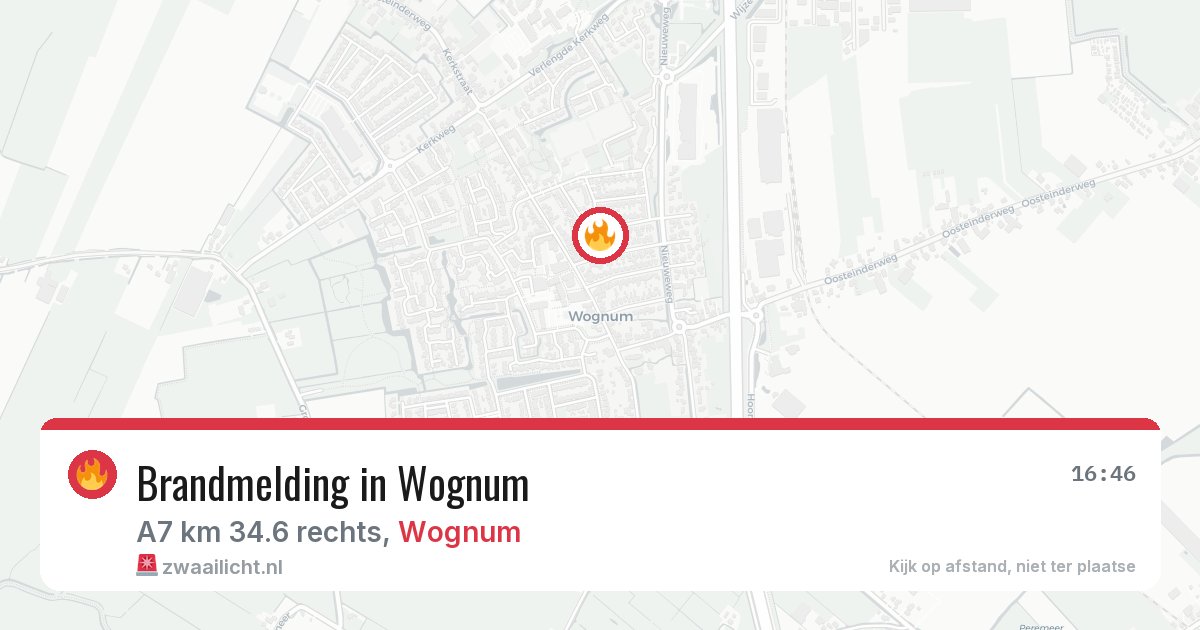 Brandmelding in Wognum — 20 jan 2026