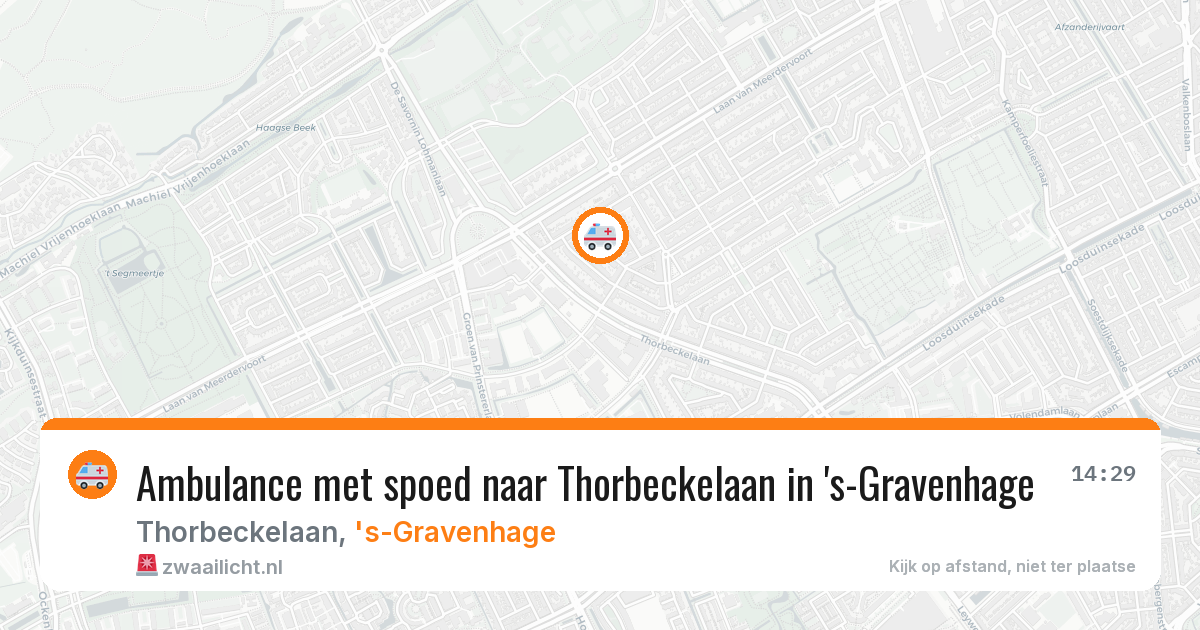 Ambulance met spoed naar Thorbeckelaan in 's-Gravenhage — 9 mei 2026