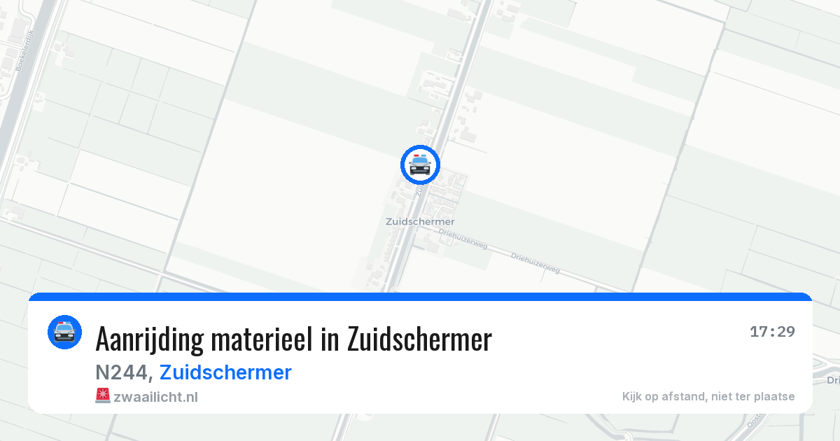 Aanrijding materieel in Zuidschermer — 11 mei 2026