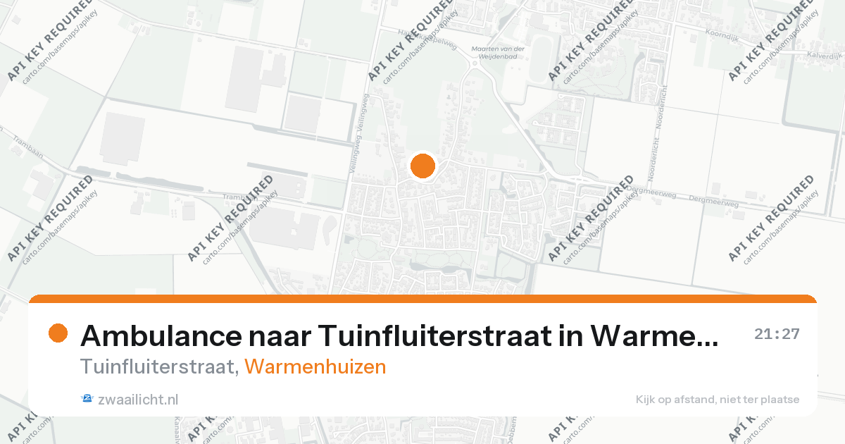 Ambulance naar Tuinfluiterstraat in Warmenhuizen — 23 aug 2026