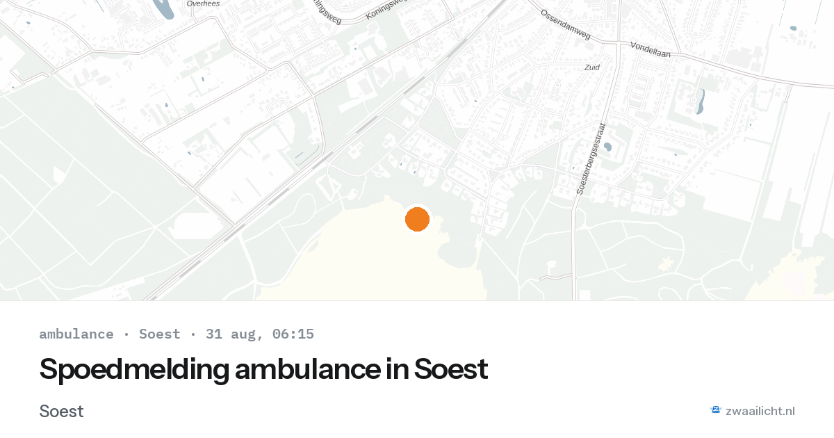 Spoedmelding ambulance in Soest — 31 aug 2026