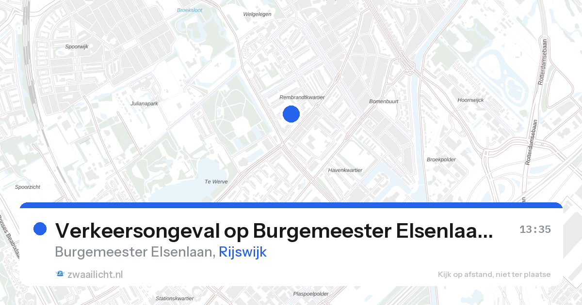 Verkeersongeval op Burgemeester Elsenlaan in Rijswijk — 27 aug 2026