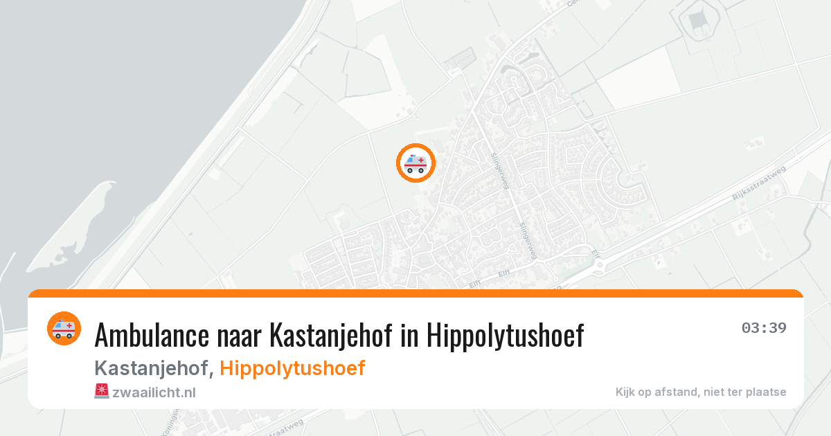 Ambulance naar Kastanjehof in Hippolytushoef — 24 mei 2026