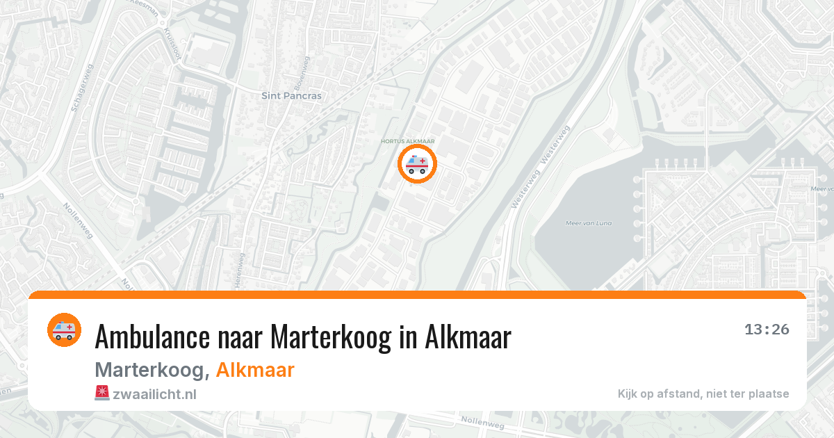 Ambulance naar Marterkoog in Alkmaar — 8 jul 2026