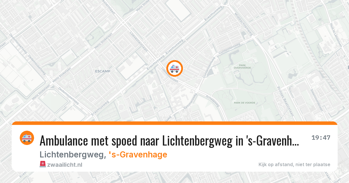 Ambulance met spoed naar Lichtenbergweg in 's-Gravenhage — 23 jun 2026