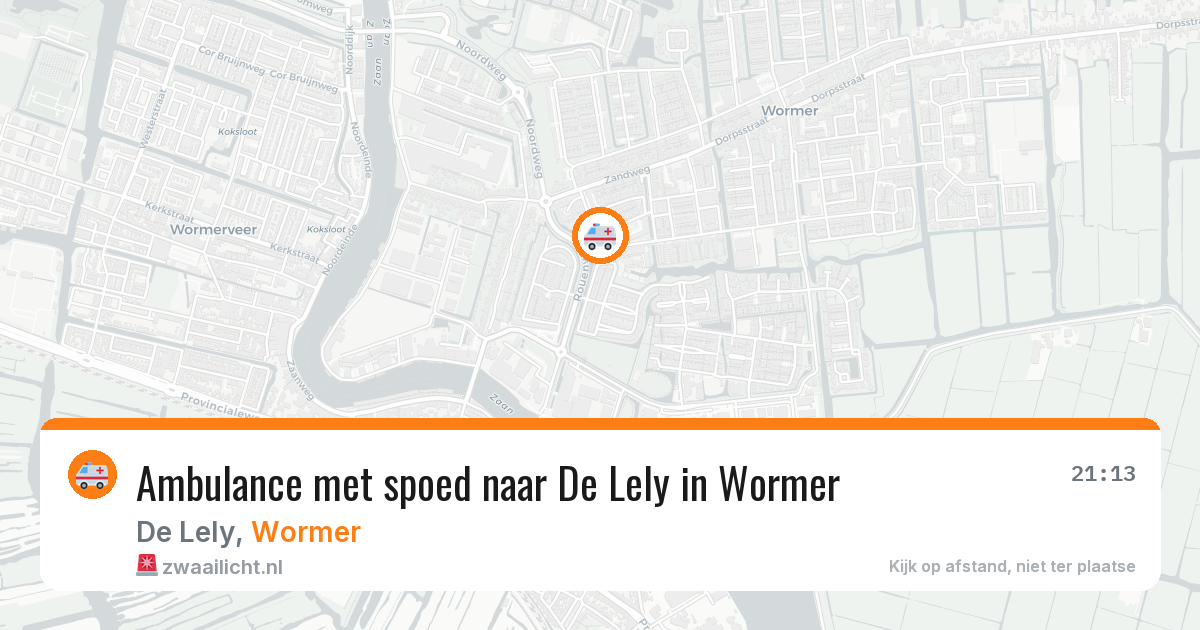 Ambulance met spoed naar De Lely in Wormer — 20 apr 2026