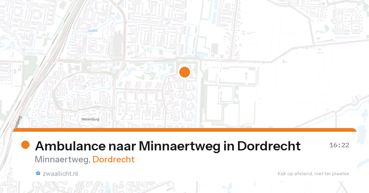 Ambulance naar Minnaertweg in Dordrecht — 28 aug 2026