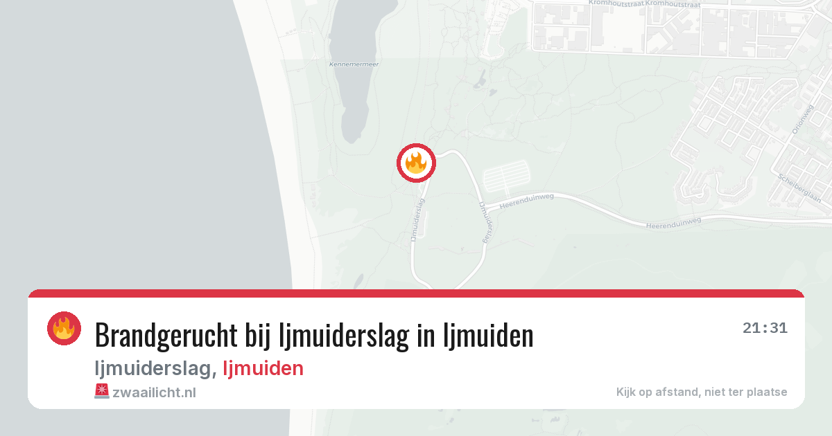 Brandgerucht bij Ijmuiderslag in Ijmuiden — 11 aug 2026