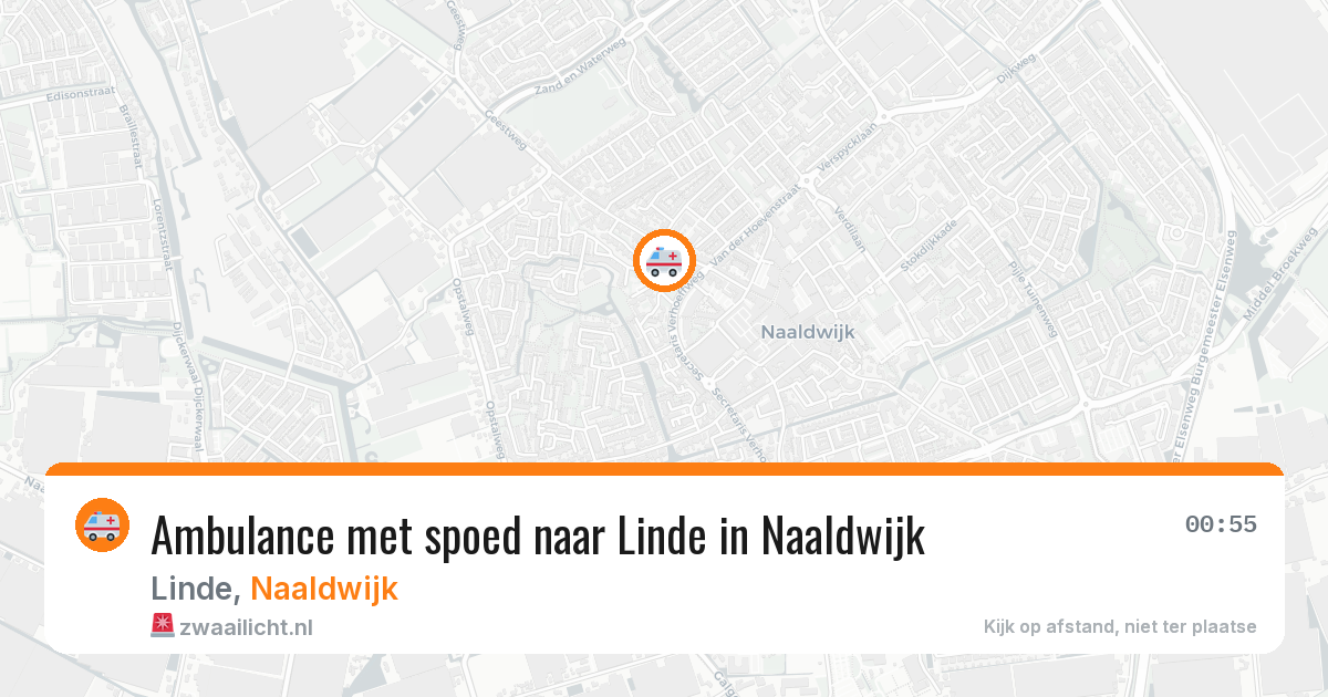 Ambulance met spoed naar Linde in Naaldwijk — 2 aug 2026